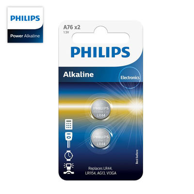 OEM PHILIPS A76 625A Alkaline Button Cell Lr44 For Small Devices
