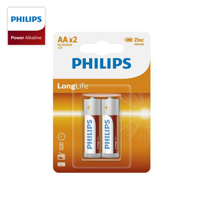 Environmentally Friendly 1.5V Zinc Carbon Batteries 2 AA ISO9001