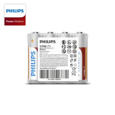 Eco Friendly Shrinlk Pakage Zinc Carbon Battery 2900mAh Philips