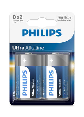 MSDS PHILIPS 18000mAh D Size Alkaline Battery For Keyboards Toys