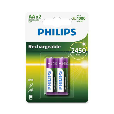 Blister Card 2500mAh NIMH Rechargeable Batteries AA Dry Battery R6B2RTU25/97