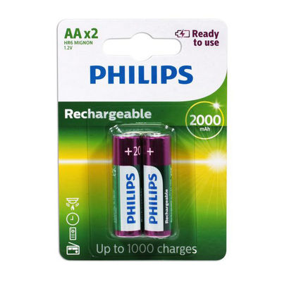 R6B2RTU20/97 NIMH Rechargeable AA Battery 2000mah For Flashlight
