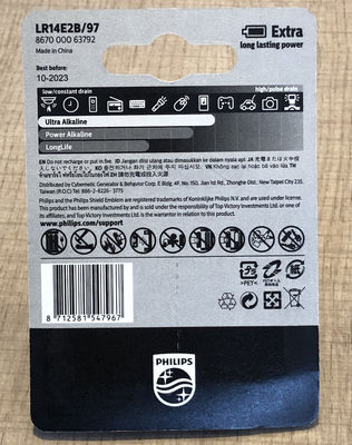 Leakage Proof Philips Batteries 9v Alkaline Battery For Smoke Alarm