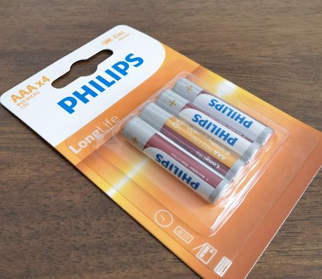 Non Toxic 4 AAA Zinc Carbon Battery 1170mAh Environmentally Friendly