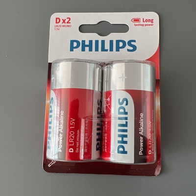 18000mAh Philips Alkaline Battery for Flashlight Remotes D Size