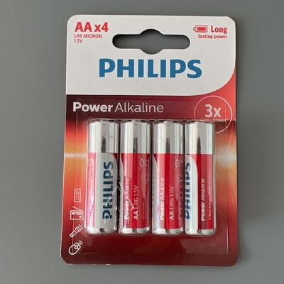 4x AA Philips Power Alkaline Battery LR6 1.5V Bulk Long Lasting