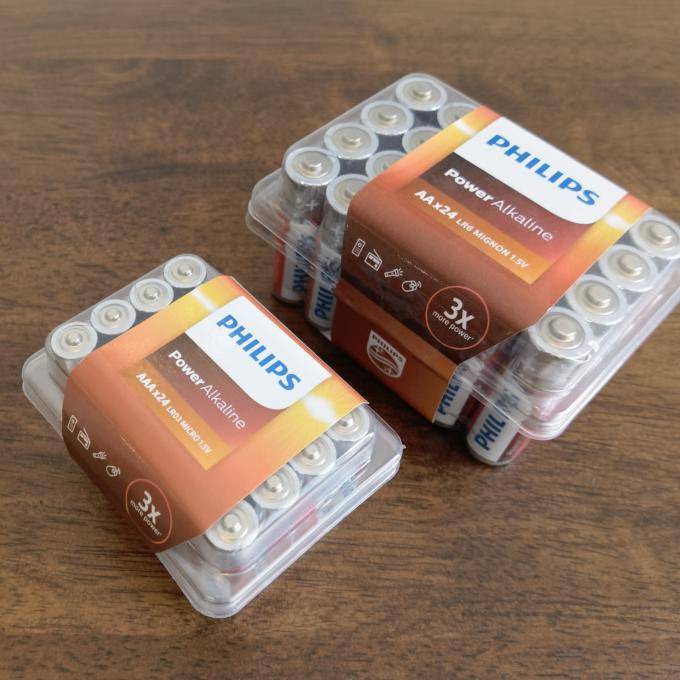 Non Rechargeable PHILIPS Power Alkaline AA Lr6 1.5 Volt Dry Cell Battery