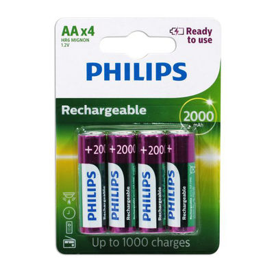 R6B2RTU20/97 NIMH Rechargeable AA Battery 2000mah For Flashlight